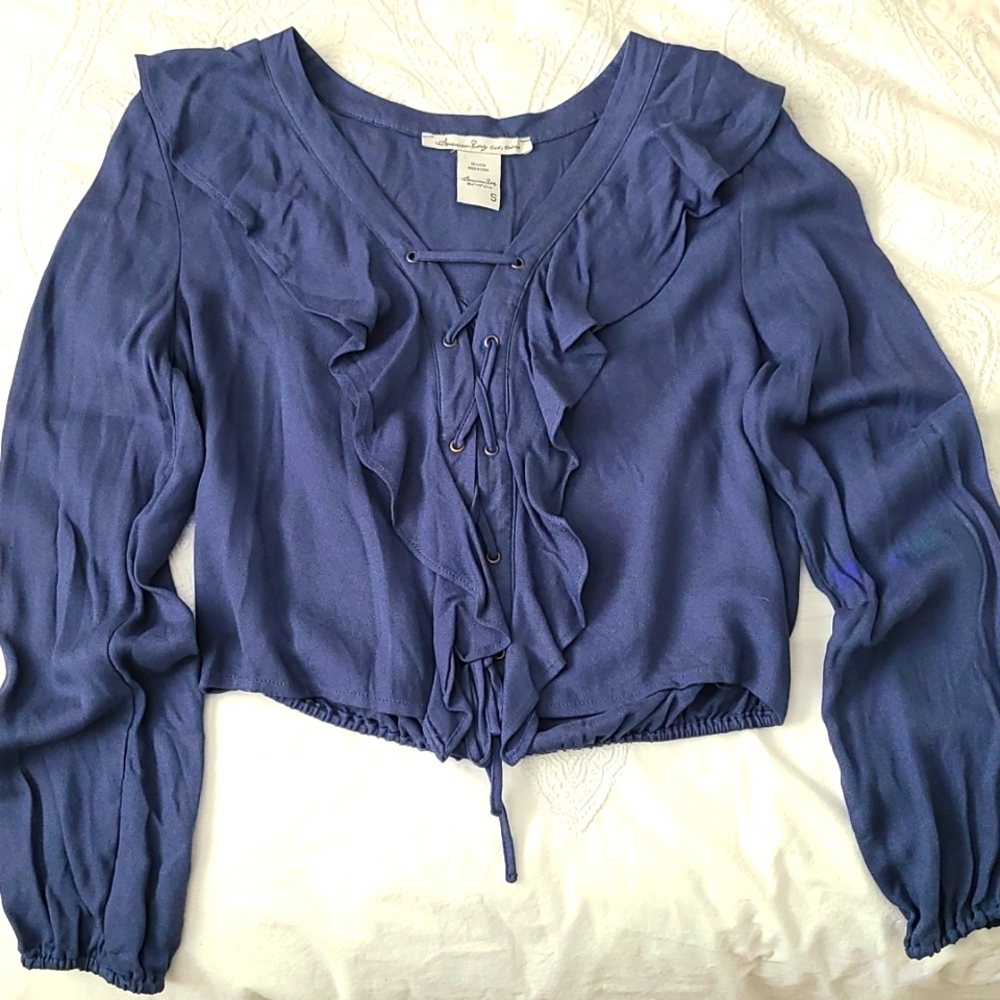 AMERICAN RAG Navy Blue Long Sleeve